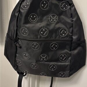 Art Class Black Backpack with Smiley Faces